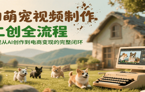 AI萌宠视频制作二创全流程，实现从AI创作到电商变现的完整闭环