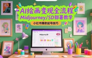 （15324期）AI绘画变现全流程，Midjourney/SD部署教学，小红书爆款起号技巧