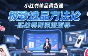 （15324期）小红书单品带货课，极致选品方法论，实战导师深度指导
