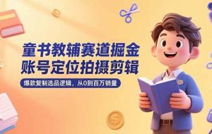 （15326期）童书教辅赛道掘金，账号定位拍摄剪辑，爆款复制选品逻辑，从0到百万销量