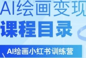 AI绘画小红书训练营，DeepSeek绘画+小红书自媒体变现全流程