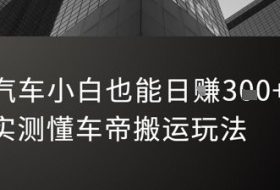 汽车小白也能日入3张！实测懂车帝搬运玩法