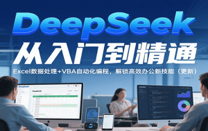 DeepSeek从入门到精通，Excel数据处理+VBA自动化编程，解锁高效办公新技能（更新）
