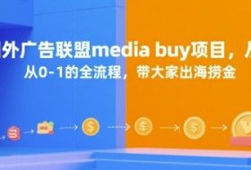国外广告联盟media buy项目，从0-1的全流程，带大家出海捞金