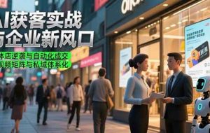 （15348期）AI获客实战与企业新风口，实体店逆袭与自动化成交 短视频矩阵与私域体系化