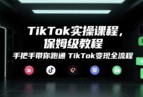 TikTok实操课程，保姆级教程，手把手带你跑通TikTok变现全流程