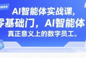 AI智能体实战课，零基础入门，AI智能体真正意义上的数字员工