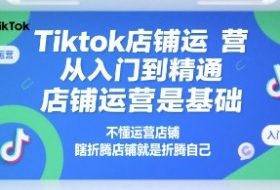Tiktok店铺运营从入门到精通，店铺运营是基础，不懂运营店铺，瞎折腾店铺就是折腾自己