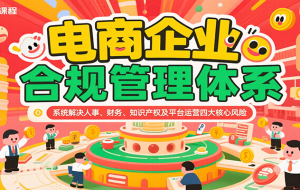 电商企业合规管理体系，系统解决人事、财务、知识产权及平台运营四大核心风险