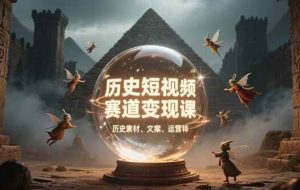 （15386期）历史短视频赛道变现课，百集素材库应用，文案剪辑技巧，账号运营全案
