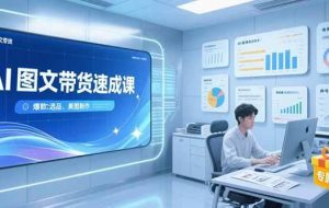 （15416期）AI图文带货速成课，养号引流秘籍，爆款选品策略，美图制作全流程