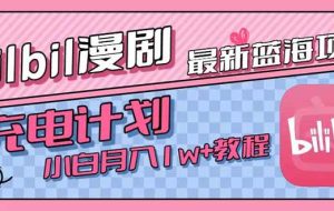（15437期）最新蓝海项目，B站充电计划，小白也能月入1w+