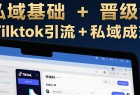 跨境私域基础+晋级线上课，Tilktok引流+私域成交