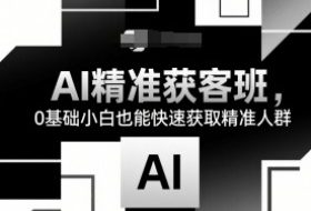 AI精准获客班，0基础小白也能快速获取精准人群