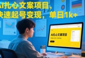 AI扎心文案项目，快速起号变现，单日1k+