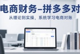 电商财务-拼多多对账，从理论到实操，系统学习电商对账