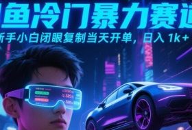闲鱼冷门暴力赛道，新手小白闭眼复制当天开单，日入1k+【揭秘】
