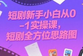 短剧新手小白从0-1实操课，短剧全方位思路图