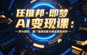 （15467期）任推邦·即梦AI变现课：梦AI授权、推广链接挂载与佣金提现闭环