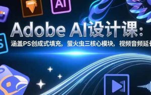 （15469期）Adobe AI设计课：涵盖PS创成式填充，萤火虫三核心模块，视频音频延长技术