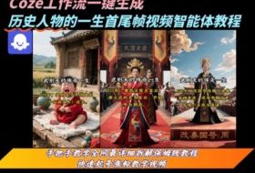 coze工作流一键生成“历史人物的一生首尾帧一镜到底的高赞高播放量视频”保姆级拆解教程