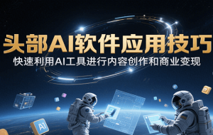 头部AI软件应用技巧，快速利用AI工具进行内容创作和商业变现