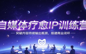 自媒体疗愈IP训练营，突破内容持续输出瓶颈，搭建商业闭环