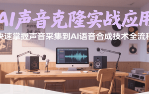 （15474期）AI声音克隆课‌，3秒极速复刻，模型预训练优化，Cosyvoice部署