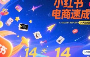 （15490期）小红书虚拟电商速成课：个人定位分析，原创产品开发，14天变现路径规划