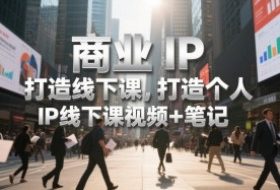 商业IP打造线下课，打造个人 IP线下课视频+笔记