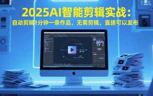 （15504期）2025AI智能剪辑实战：自动剪辑1分钟一条作品，无需剪辑，直接可以发布
