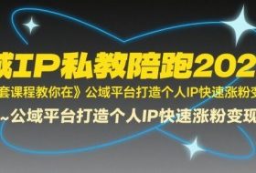 全域IP私教陪跑2025年，这套课程教你在​公域平台打造个人IP快速涨粉变现