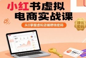 小红书虚拟电商实战课，从0掌握虚拟店铺賺钱密码