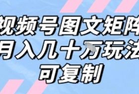 解密视频号图文矩阵带货，月入几个W的打法，可复制