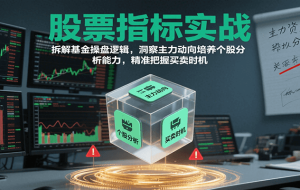 股票指标实战，拆解基金操盘逻辑，洞察主力动向培养个股分析能力，精准把握买卖时机