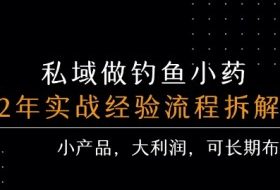 私域做钓鱼小药 每单利润3张+ 详细流程拆解