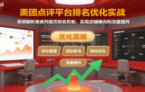 美团点评平台排名优化实战，系统解析美食列表页排名机制，实现店铺曝光和流量提升