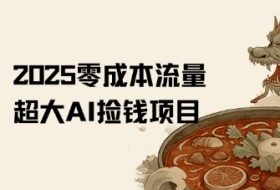 2025零成本AI捡钱，创意热门，流量超大项目