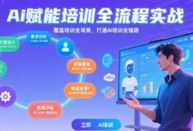 AI赋能培训全流程实站，覆盖培训全场景，打通 Al培训全链路