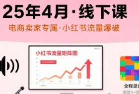 小红书25年4月线下课程，电商卖家小红书流量课，录音+图片
