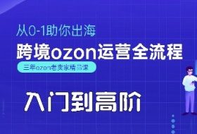 OZON入门到高阶全流程，从0-1助你出海，跨境ozon运营全流程