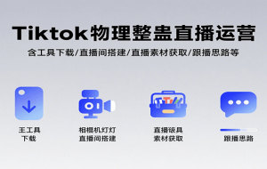 Tiktok物理整蛊直播运营，包含工具下载/直播间搭建/直播素材获取/跟播思路等