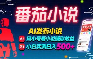 （15665期）稳定3年番茄小说AI写小说赚取稿费，多号看小说赚取收益，小白实测单日500+