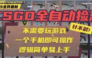 （15679期）CSGO自动捡漏项目，最新玩法，不用挂机不用玩游戏，一个手机即可操作。…