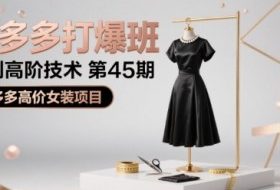 拼多多打爆班原创高阶技术第45期，拼多多高价女装项目