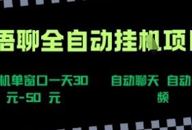 语聊自动视频自动聊天项目全新玩法，单机单窗口一天30-50+，新手看完直接上手【揭秘】