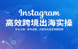 Instagram高效跨境出海实操：平台认知、账号运营、内容优化及变现模式等