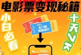 小白必看！卖电影票项目，零投入无门槛谁都能做，十天到手 7k，照做就行【揭秘】