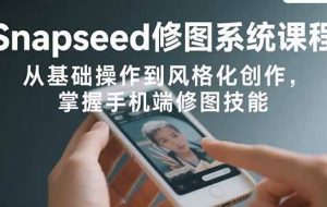 （15732期）Snapseed修图系统课程：从基础操作到风格化创作，掌握手机端修图技能