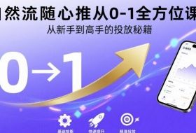 自然流随心推从0-1全方位课程，从新手到高手的投放秘籍
